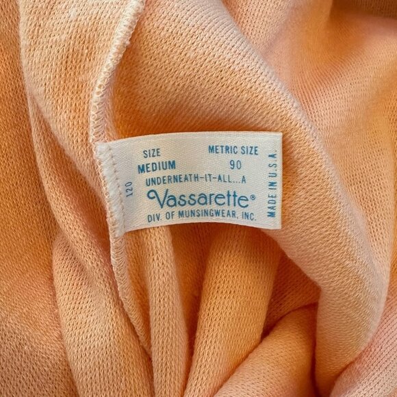 NOS Vintage 70's/80's Vassarette Peach Terry Wrap Robe Medium - Picture 7 of 9